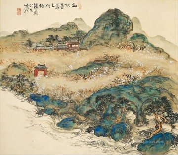 150の主題の芸術作品 Painting - 不死者の山 1924年 富岡鉄斎 日本人